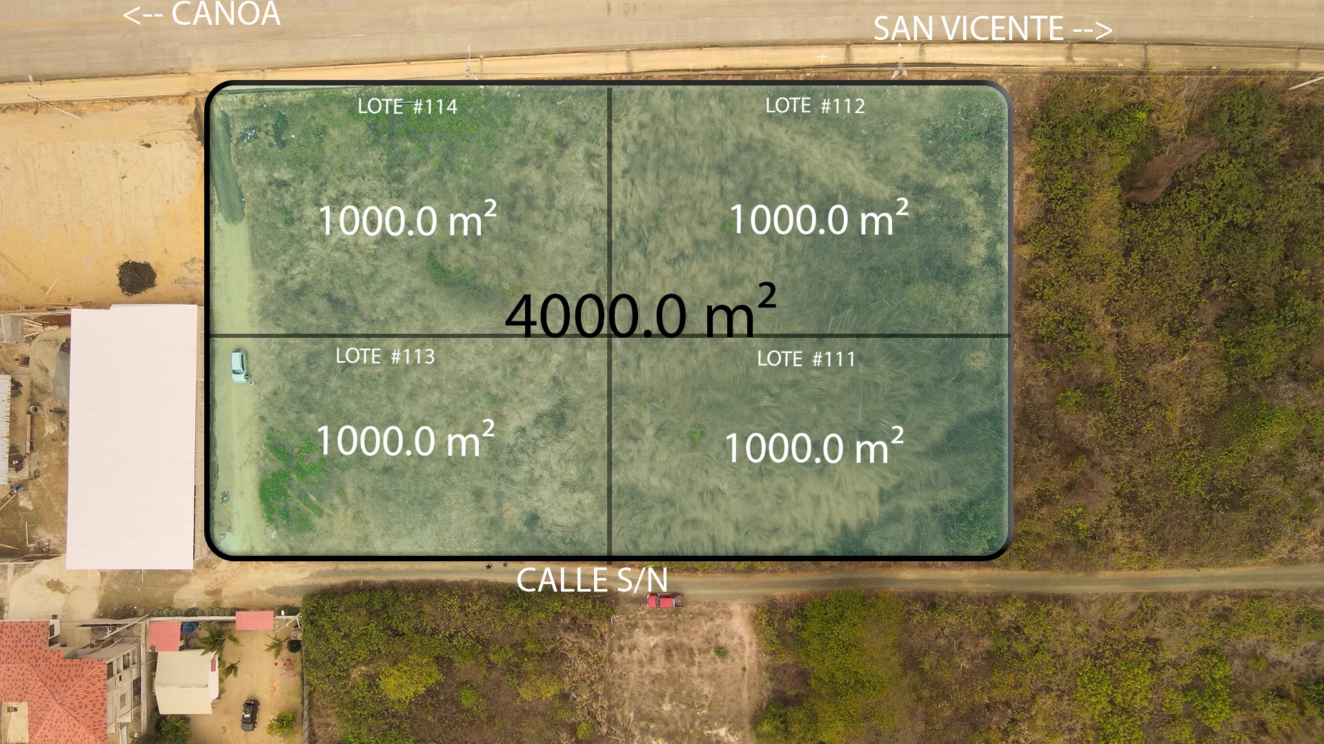 Canoa Beach Lots on Main Road